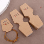 Jewelry Display Card Price Tag Foldable Kraft Paper Card For Necklace Bracelet Headband Hairband Hanging Label Packing Holder