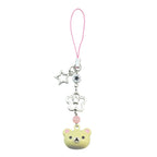Kawaii Rilakkuma Easy Bear Phone Rope Chain Keyrings Lazybear Doll Keychains Bag Key Pendants Gift