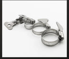 JUIDINTO 2-10pcs Worm Gear Hose Clamp 6-95mm Adjustable Key Clamp Hose Clip Stainless Steel for Water Pipe Automotive Mechanical