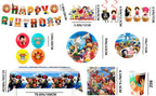 117 Pcs One Piece Party Supplies-One Piece Party Banner Balloons Cake Topper Plates Etc One Piece Birthday Party Decorations