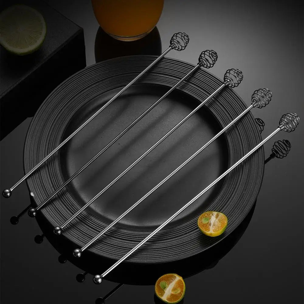 Coffee Stirrers Reusable Creative Bar Stainless Steel Stirrer Multi-Function Decorative Long Stir Sticks for Drinks Mixing Bar