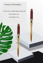 1pc exquisite mahogany letter opener, wooden letter opener for opening envelope, office gift gift letter cutting knife