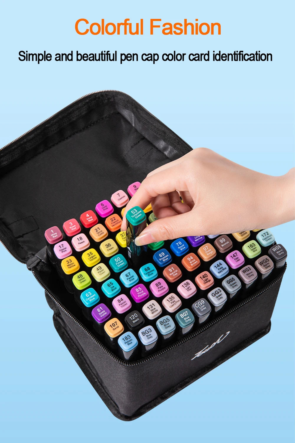 12-168 Colors Markers Set Double Headed Marker Pen Student Animation for Bookmark Manga Drawing Painting School Art Supplies