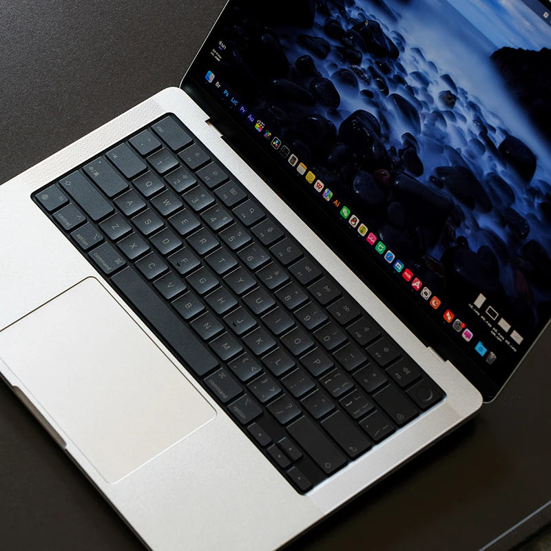 (Us American Version) Translucent Gray Mbp Suitable for Apple Mac Book Keyboard Stickers, Translucent Protective Stickers, Compatible with 13- 16inch MacBook Air/Pro