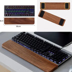 Solid Wood Keyboard Wrist Rest for 87 Key Mechanical Keyboard, Ergonomic Wooden Palm Rest with Non Slip Base