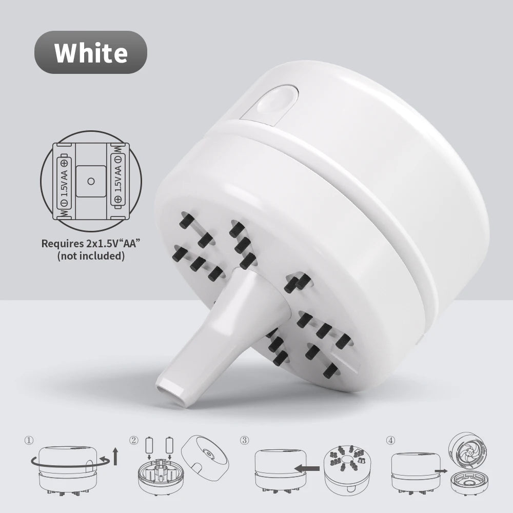 Cordless Mini Desk Vacuum Cleaner Portable Keyboard Cleaner Desktop Dust Sweeper for Home Office Table Crumbs