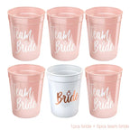 Multi set Bachelorette Party Team Bride Plastic Drinking Cups Bridal Shower Gift Bride to be Hen Party Supplies Wedding Decor