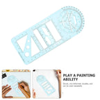 Multifunctional Geometric Drawing Ruler Set for Students Teachers Mathematics Drafting School Office Use Plastic Measuring