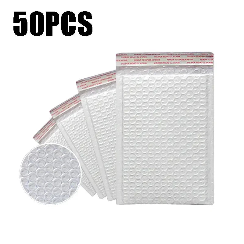 10/50Pcs Shipping Bags White Foam Envelope Bubble Mailers Wholesale with Different Specifications Send Packaging Soft Envelope