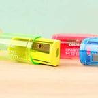 1PC Candy Color Transparent Pencil Sharpener - Plastic Standard Pencil Cutter for School Office Art Supplies