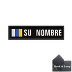 1PC 10cmX2.5cm Custom Name Flag Patch Stripes Badge Iron On Or Hook Loop Andalusia Extremadura Canary Islands Spain Galicia