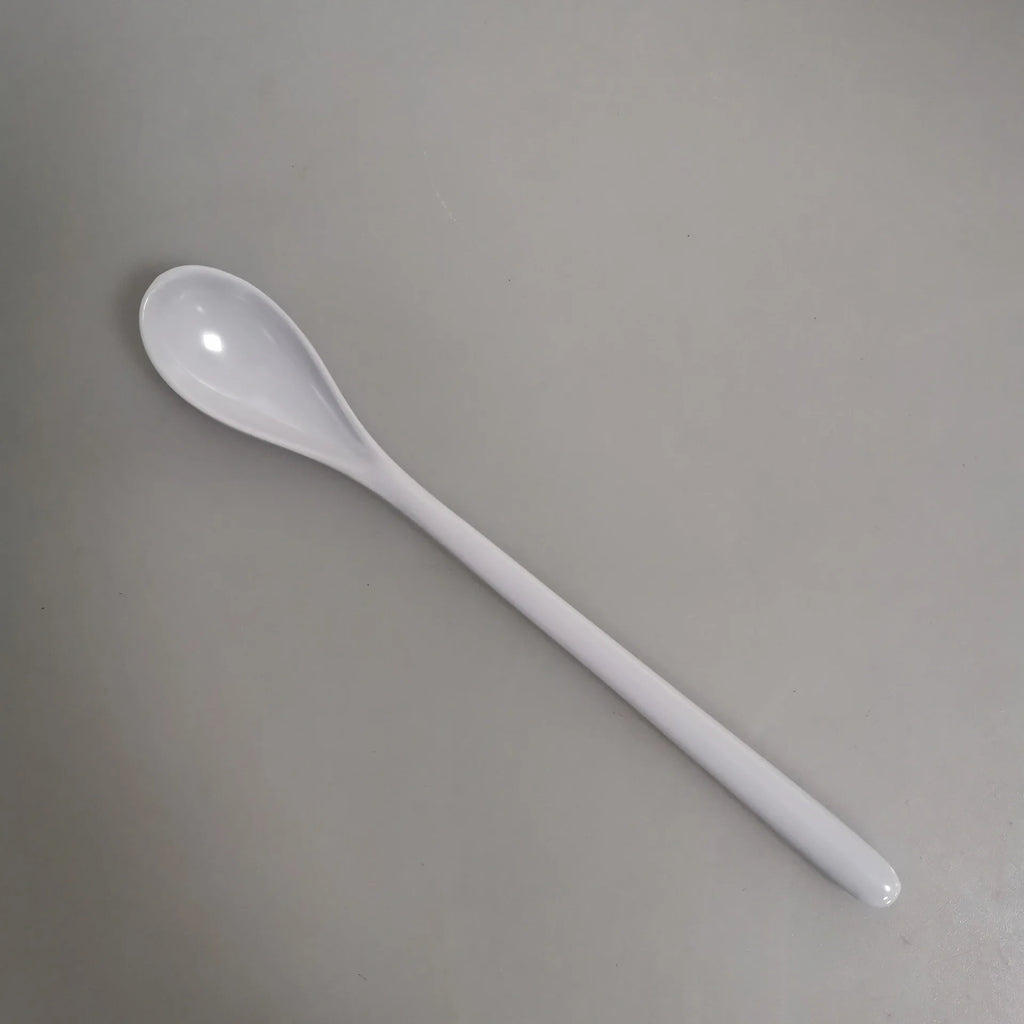 7pcs Candy Color Plastic Long Handle Dessert Spoons Dinner Tea Spoon Tableware Flatware Stirring Coffee Kitchen Scoops Soup