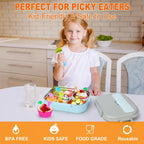 Kids Lunch Bento Box Accessories with Silicone Cupcake Liners for Baking and Small Animal Food Toothpicks Fruit Forks