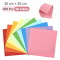 100Pcs Cardstock Paper Double Sided Folding Origami Paper Square Paper Crane Craft DIY Wish Paper Art Material Jewelry Tools ﻿