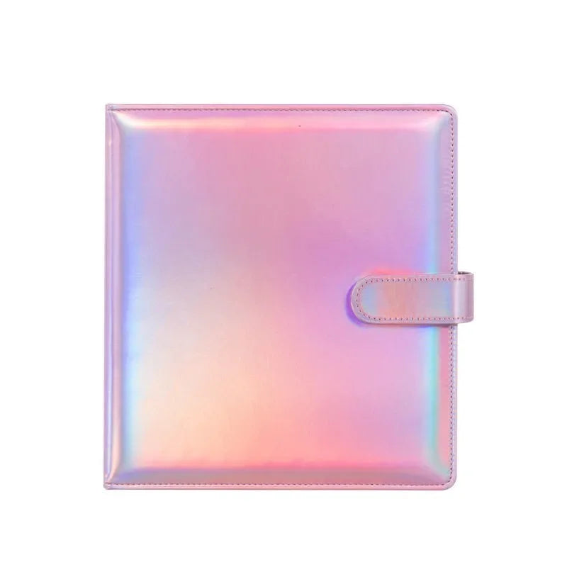 3-Ring A5 Binder Photo Album Photocard Holder Scrapbook with Cotton Padding, High-Gloss Surface for Pokemon Yu-Gi-Oh Card Album