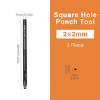 WUTA Basic 1pc Square Leather Punch Rectangle Hollow Oblong Hole Puncher Belt Strap Watch Band Cutter DIY Craft Leather Tools