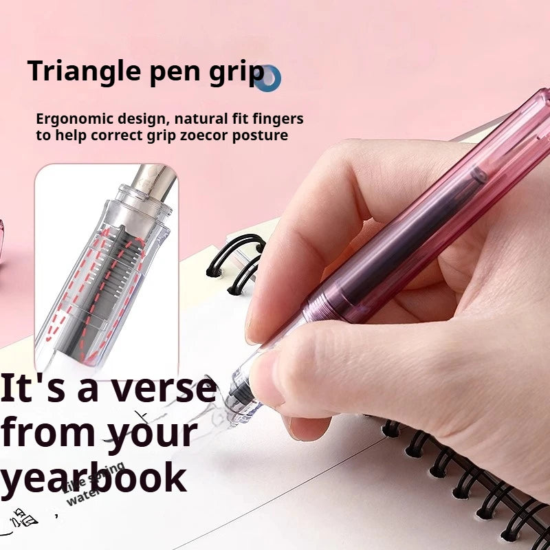 Pilot Kakuno Fountain Pen,Limited Edition Madoromi White (F/M Nib) for Students, Calligraphy& Daily Writing Japanese Stationery