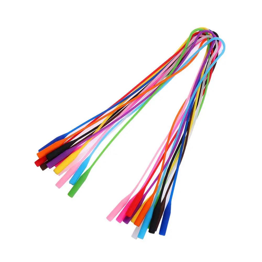 1PC Silicone Eyeglasses Straps Candy Color Elastic Reading Glasses Chain Sports Cord Holder Sunglasses Anti Slip String Ropes