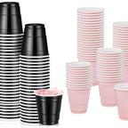 20-60Pc 2oz Mini Party Shot Cups Plastic Black Pink Disposable Birthday Party Wedding Cup for Beer Drinks Soda Punch Water Cups