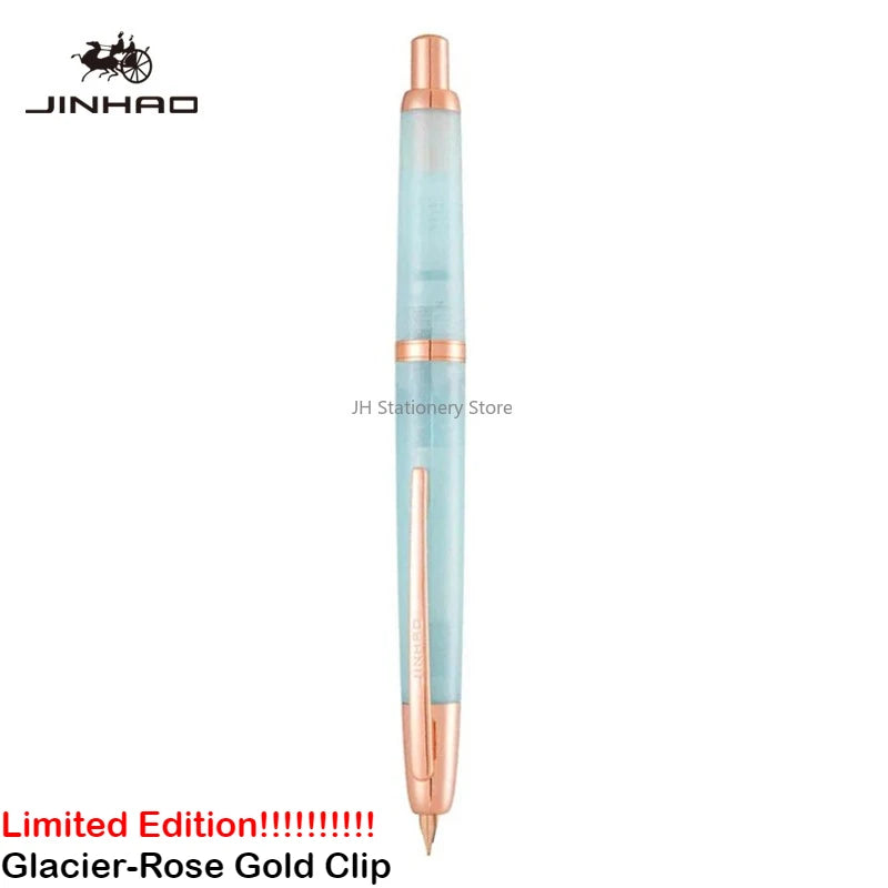 JINHAO 20 Press Fountain Pen Retractable EF/F Nib Plastic With Clip School Supplies PK 10 A1 Stationery Writing Ink Converter