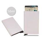 Rfid Metal Credit Card Holder Luxury Men Minimalist Wallet Cardholder Case Bag Business Supplies Card Storage Box Organizer Mini
