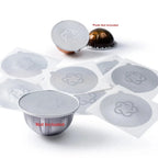 iCafilas Refillable Capsules Pods Lids Aluminum foils Stickers For Nespresso Vertuo Next Automatic Coffee Cafe Machine Maker