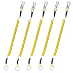 1.2m/2m/3m Max Stretch Plastic Spring Elastic Rope Fishing Lanyards With Carabiner Boating Ropes Anti-lost Phone Keychain Lock