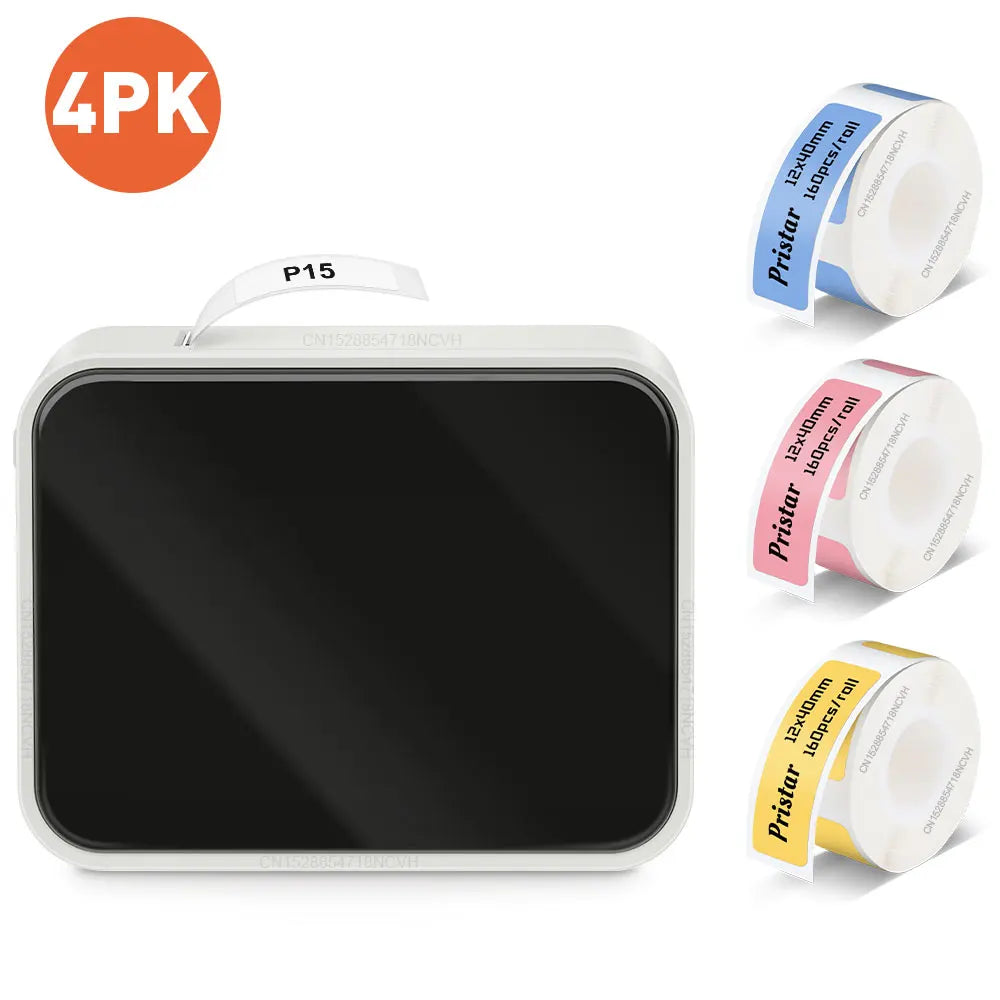 Marklife P15 Mini Printer Similar as Q30 Thermal Label Printer Portable wireless Bluetooth P15 Labeling Machine with 3PK Label
