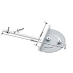 Precision Circular Table Saw Angle Push Ruler, for Aluminum Engraving & Milling Worktable Insertion Plate Woodworking Protractor