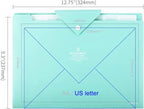 Green Expanding 8 Pockets Accordion File Folder Document Folder Organizer A4 Letter Paper File Organizer For School Office Home