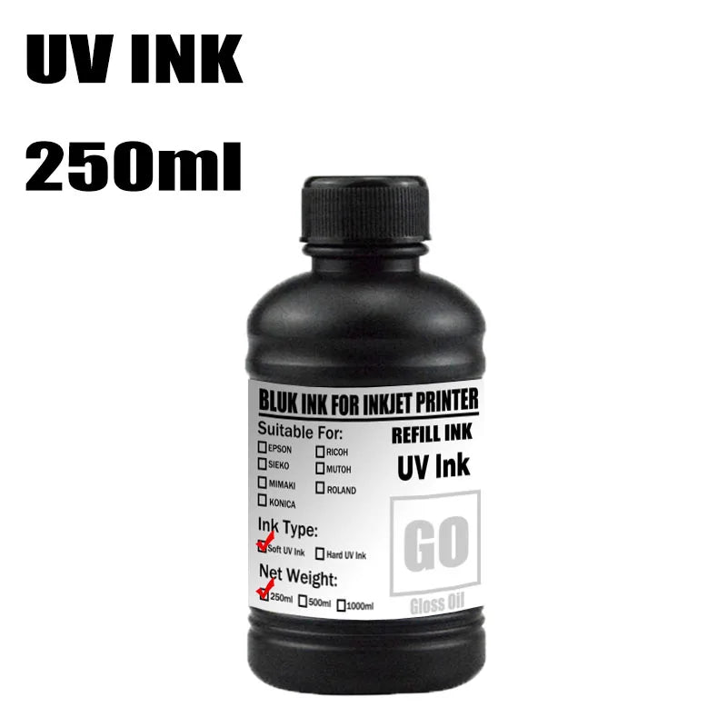 For Epson UV Hard ink Soft ink White LED UV Ink For Epson DX5 DX7 XP600 TX800 Printhead I3200 I1600 R1900 R2000 Rl800 Printer