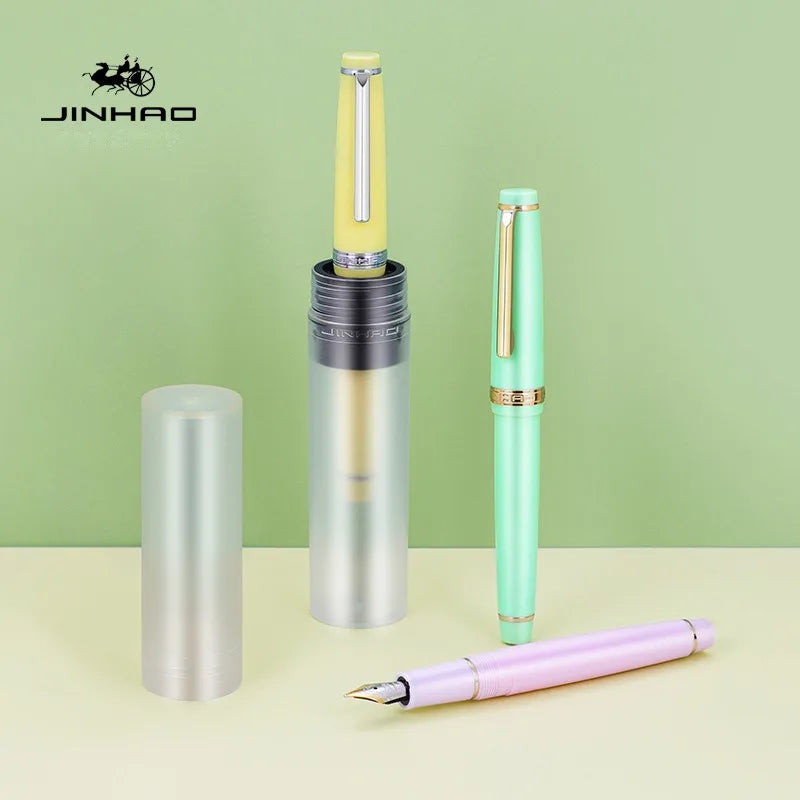 Jinhao 82 Fountain Pen Transparency Plastic Spin Pen Popular EF F M NIB Business Office School Supplies Writing Stationery