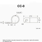 100pcs White R Shape Cable Clips Screw Fixing Nylon PA66 Plastic Desk Office Electric Wire Holder Fastener Management