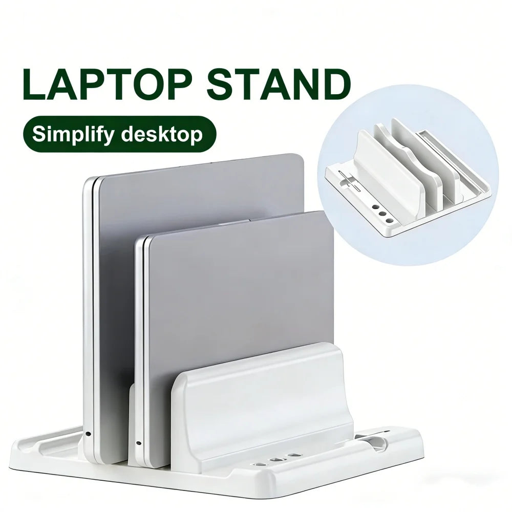 Adjustable Laptop Stand Vertical Save Desktop Space Easy To Place Computer Accessories Scalable Width for Office Desk Storage