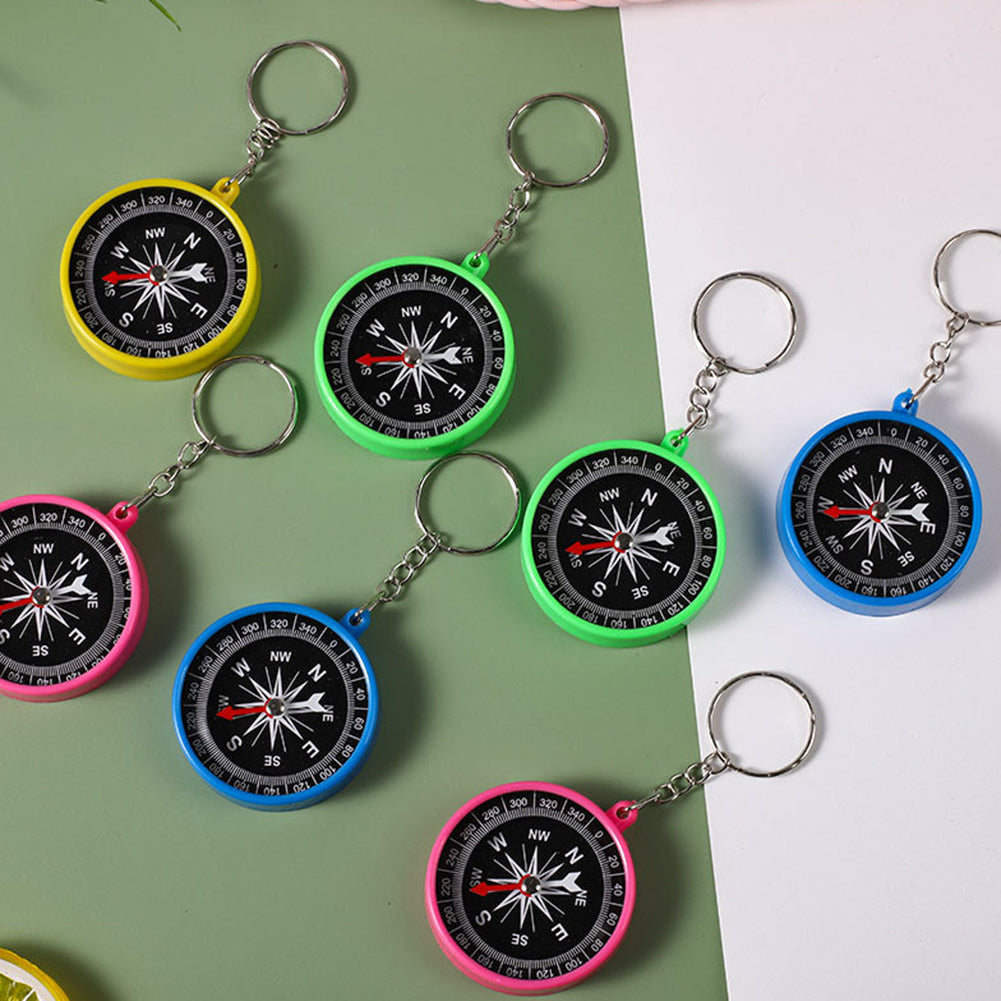 Outdoor Compasses Keychain,Children Mini Compasses Keychain Portable Easy Hanging Key Chains Accessories For School,Outdoors