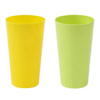 2PCS 20oz Plastic Reusable Cup Stackable Tumbler Unbreakable  Cups for Beer Reusable Glass for Water Party or Home Bar Bathroom