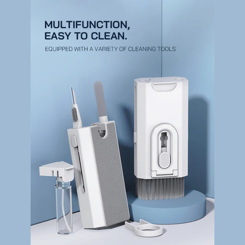 8 In 1 Cleaning Kit Keyboard Cleaner For AirPods Camera Phone Cleaning Tool Keycap Puller Set Screen Brush Earphone Cleaning Pen