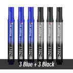 1/10/20pcs 2mm Red Blue Ink Black Permanent Marker Pens, Fine Tip, Waterproof, Quick Drying Drawing Pens Wood Stone Metal Glass