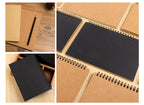A5/A6 Spiral Sketchbook Blank Notebook 50 Sheets Kraft Paper Hardcover for Students Graffiti/Painting School Stationery Supplies