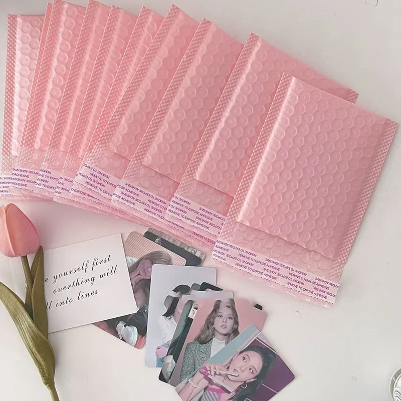 1/100Pcs Pink Poly Bubble Mailers Padded Envelopes Self Seal Padded Envelopes Gift Bags Black Packaging Envelope Bags For Book