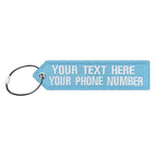 Personalized Keychain Luggage Tag Suitcase Travel Label Double-sided Embroidered Same Text