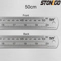 Stainless Steel Ruler Set 6 8 12 16 20 Inch Metal Rulers High Precision Double-Sided Engineering Drawing Office School Tools