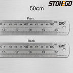Stainless Steel Ruler Set 6 8 12 16 20 Inch Metal Rulers High Precision Double-Sided Engineering Drawing Office School Tools