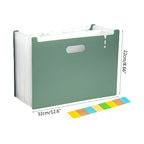 A4 Accordion Folder Clear Index Labels Expanding Document Folder File Organizer Desk Management for Office File Cabinet H3CA