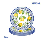 Lemon Birthday Decoration Sicilian Lemon Paper Plates Cups Napkins Tablecloth Banners Spiral Baptism Dolce Vita Party Supplies