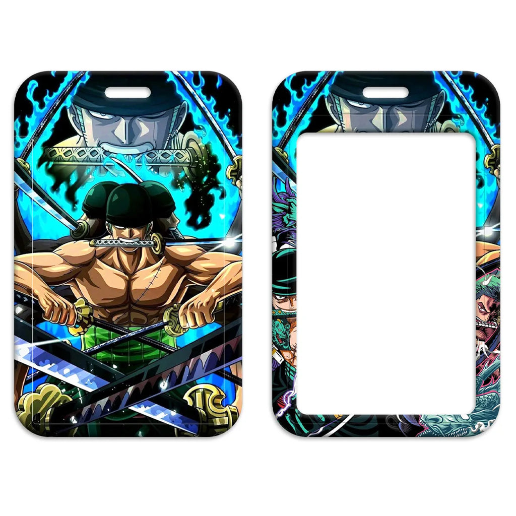 Zoro Lanyard Anime Pirate Card Holder Neck Strap for Key ID Card Phone Straps Badge Holder Keyrings Cosplay Accessories Gifts