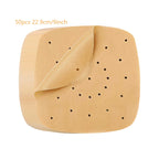 50pcs Air Fryer Parchment  Disposable Steamer Liners Kitchen Cookers Oil-proof Paper Barbecue Fryer Baking Accessories      0151