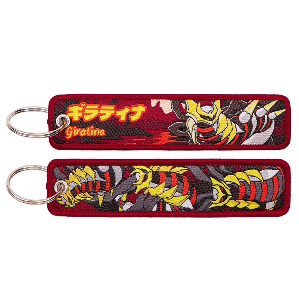 Kawaii Japanese Elf Anime Embroidery Key Fobs Key Tag Motorcycles Cars Backpack Chaveiro Keychain Fashion Keyring Friends Gifts