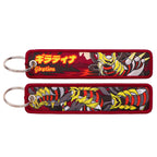 Kawaii Japanese Elf Anime Embroidery Key Fobs Key Tag Motorcycles Cars Backpack Chaveiro Keychain Fashion Keyring Friends Gifts