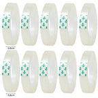 20-1Roll Transparent Adhesive Tape 0.8cm 1.2cm 1.8cm Width Strong Clear Sealing Tape for Office School Home Packaging Stationery